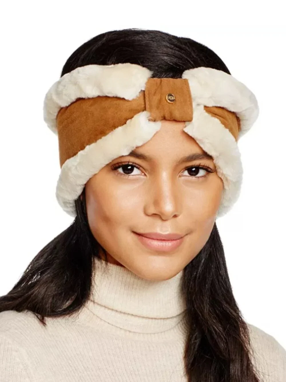 UGG Shearling & Leather Carter Headband